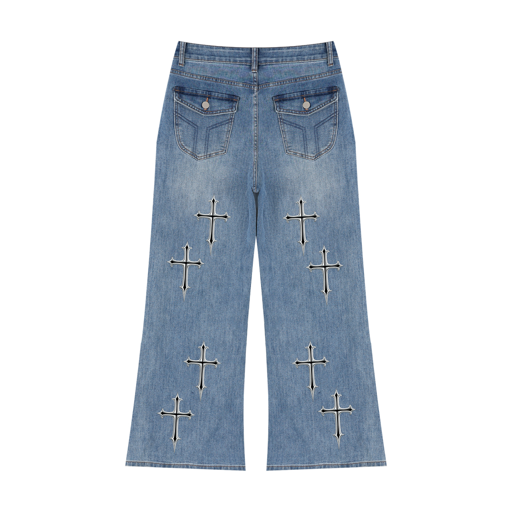 BBY Women’s Vintage Washed Flared Jeans