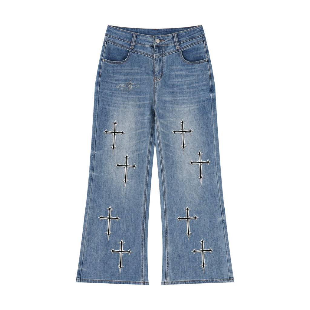 BBY Women’s Vintage Washed Flared Jeans
