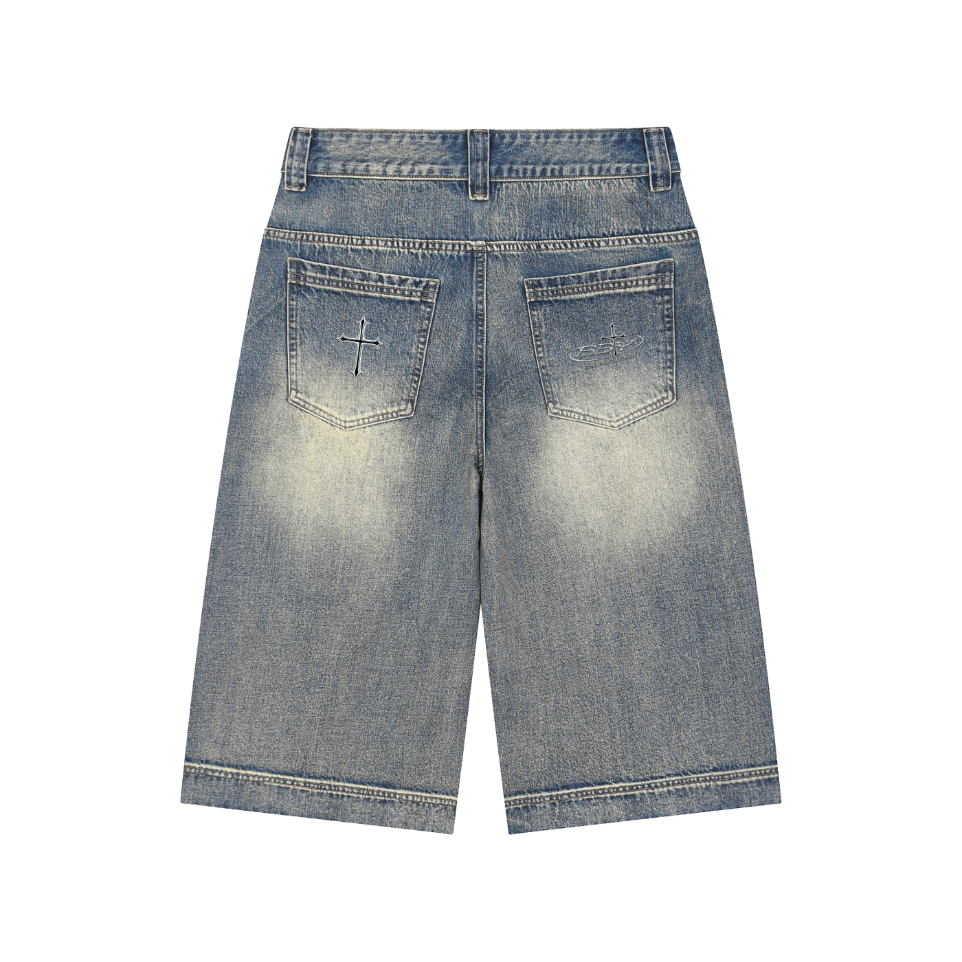 BBY Vintage Wash Baggy Denim Shorts